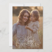 聖降誕祭クラシックエレガント祭祭 | フォト シーズンカード (正面)