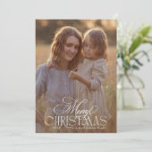 聖降誕祭クラシックエレガント祭祭 | フォト シーズンカード (スタンド正面)