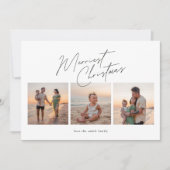 聖降誕祭シンプル祝 | 6フォトコラージュhappy シーズンカード (正面)