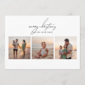 聖降誕祭シンプル祝 | 6フォトコラージュhappy シーズンカード (正面)