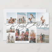 聖降誕祭スタイリッシュ祝 | 9フォトコラージュ | モダン シーズンカード (正面)