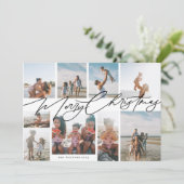 聖降誕祭スタイリッシュ祝 | 9フォトコラージュ | モダン シーズンカード (スタンド正面)