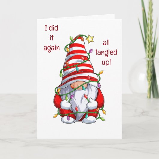 聖降誕祭ストップの愉快なことわざには何も期待できない シーズンカード (正面)