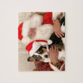 聖降誕祭パズル—サンタと彼のウェルシュコーギー ジグソーパズル (縦)