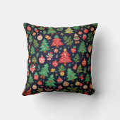 聖降誕祭パターン（の模様が）ある枕 クッション (裏面)