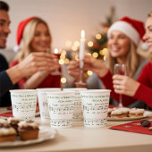 聖降誕祭パーソナライズされたおもしろいお目出とうございます 紙コップ