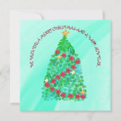 聖降誕祭パーソナライズされたお目出度う カード (正面)