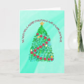 聖降誕祭パーソナライズされたお目出度う カード (正面)