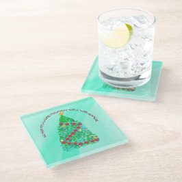 聖降誕祭パーソナライズされたお目出度う ガラスコースター