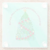 聖降誕祭パーソナライズされたお目出度う ガラスコースター (裏面)