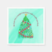 聖降誕祭パーソナライズされたお目出度う スタンダードカクテルナプキン (正面)