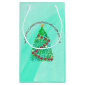 聖降誕祭パーソナライズされたお目出度う スモールペーパーバッグ (裏面)