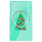 聖降誕祭パーソナライズされたお目出度う スモールペーパーバッグ (正面)