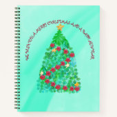 聖降誕祭パーソナライズされたお目出度う ノートブック (正面)