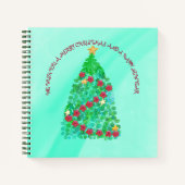 聖降誕祭パーソナライズされたお目出度う ノートブック (正面)