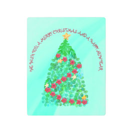 聖降誕祭パーソナライズされたお目出度う メタルプリント