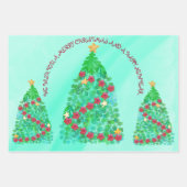 聖降誕祭パーソナライズされたお目出度う ラッピングペーパーシート (正面)