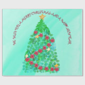 聖降誕祭パーソナライズされたお目出度う ラッピングペーパー (フラット)