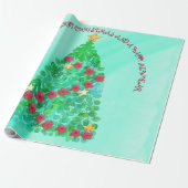 聖降誕祭パーソナライズされたお目出度う ラッピングペーパー (アンロールド)