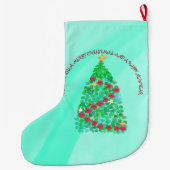 聖降誕祭パーソナライズされたお目出度う ラージクリスマスストッキング (裏面)