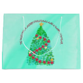 聖降誕祭パーソナライズされたお目出度う ラージペーパーバッグ (正面)