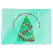 聖降誕祭パーソナライズされたお目出度う ラージペーパーバッグ (裏面)