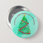 聖降誕祭パーソナライズされたお目出度う 缶バッジ (正面&裏面)