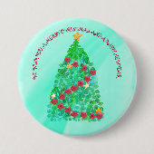 聖降誕祭パーソナライズされたお目出度う 缶バッジ (正面)