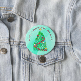 聖降誕祭パーソナライズされたお目出度う 缶バッジ