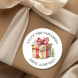 聖降誕祭パーソナライズされたの祝い事ラベル ラウンドシール