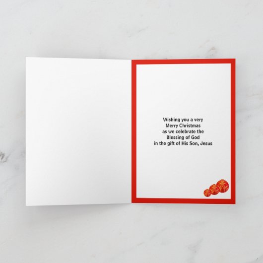聖降誕祭パーソナライズされた主よ賛美に シーズンカード (内部)
