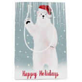 聖降誕祭ポーラークマIcicle中抱き枕 ミディアムペーパーバッグ (正面)