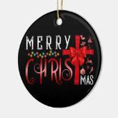 聖降誕祭メリークリスマス・クロスクリスチャン セラミックオーナメント (左)