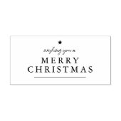 聖降誕祭モダンお目出とう ラバースタンプ (インプリント)