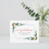 聖降誕祭モダンの感動的な発表 シーズンカード (スタンド正面)