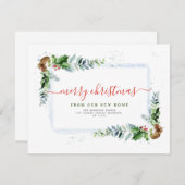 聖降誕祭モダンの感動的な発表 シーズンカード (正面/裏面)