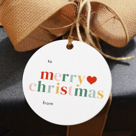 聖降誕祭モダンカラフル祝い フェイバータグ