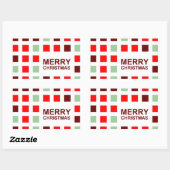 聖降誕祭モダン祝い 長方形シール (シート)