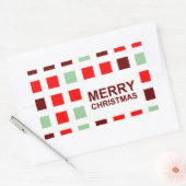 聖降誕祭モダン祝い 長方形シール (封筒)