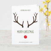 聖降誕祭ルドルフ·トナカミニマルイ カード (黄色い花)