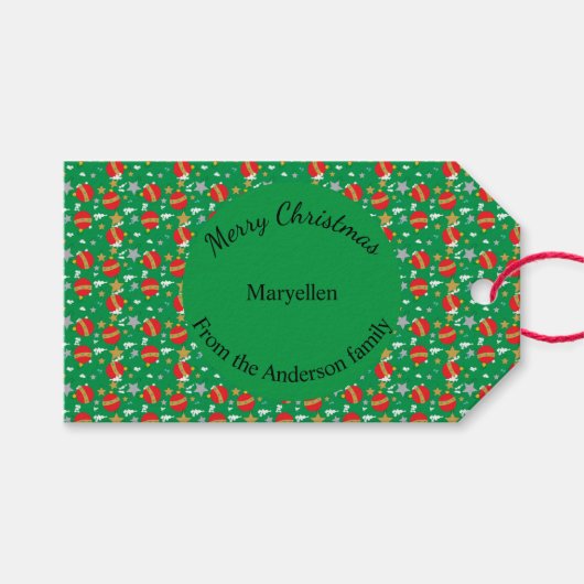 聖降誕祭レトロの行き来 ギフトタグ (正面(横))