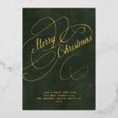 聖降誕祭企業の祭エレガント業 箔シーズンカード (正面)