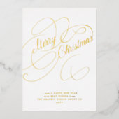 聖降誕祭企業の祭エレガント業 箔シーズンカード (正面)