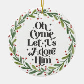 聖降誕祭来のご馳走を頂戴しよう セラミックオーナメント (正面)