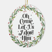 聖降誕祭来のご馳走を頂戴しよう セラミックオーナメント (左)