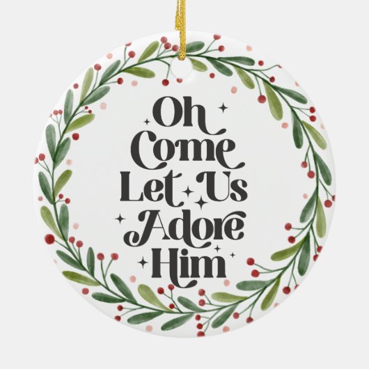 聖降誕祭来のご馳走を頂戴しよう セラミックオーナメント (裏面)