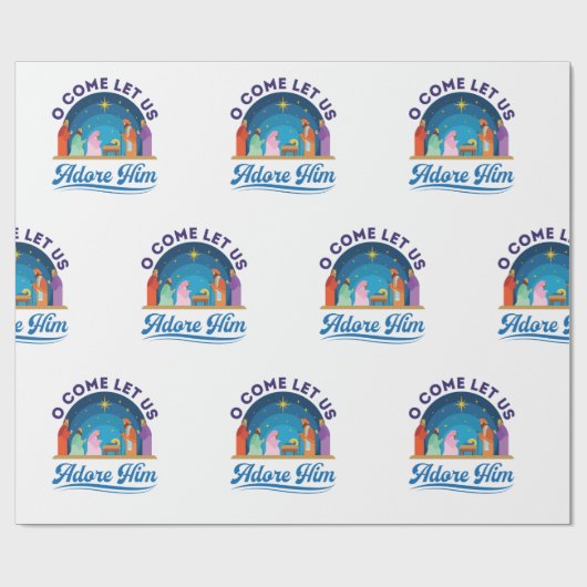 聖降誕祭来のキリスト教徒イエスを崇拝しよう ラッピングペーパー (フラット)