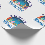 聖降誕祭来のキリスト教徒イエスを崇拝しよう ラッピングペーパー (角)