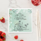 聖降誕祭来三王を崇拝しよう スタンダードランチョンナプキン (インサイチュ)