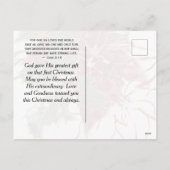 聖降誕祭生まれ愛は赤フローラ シーズンポストカード (裏面)